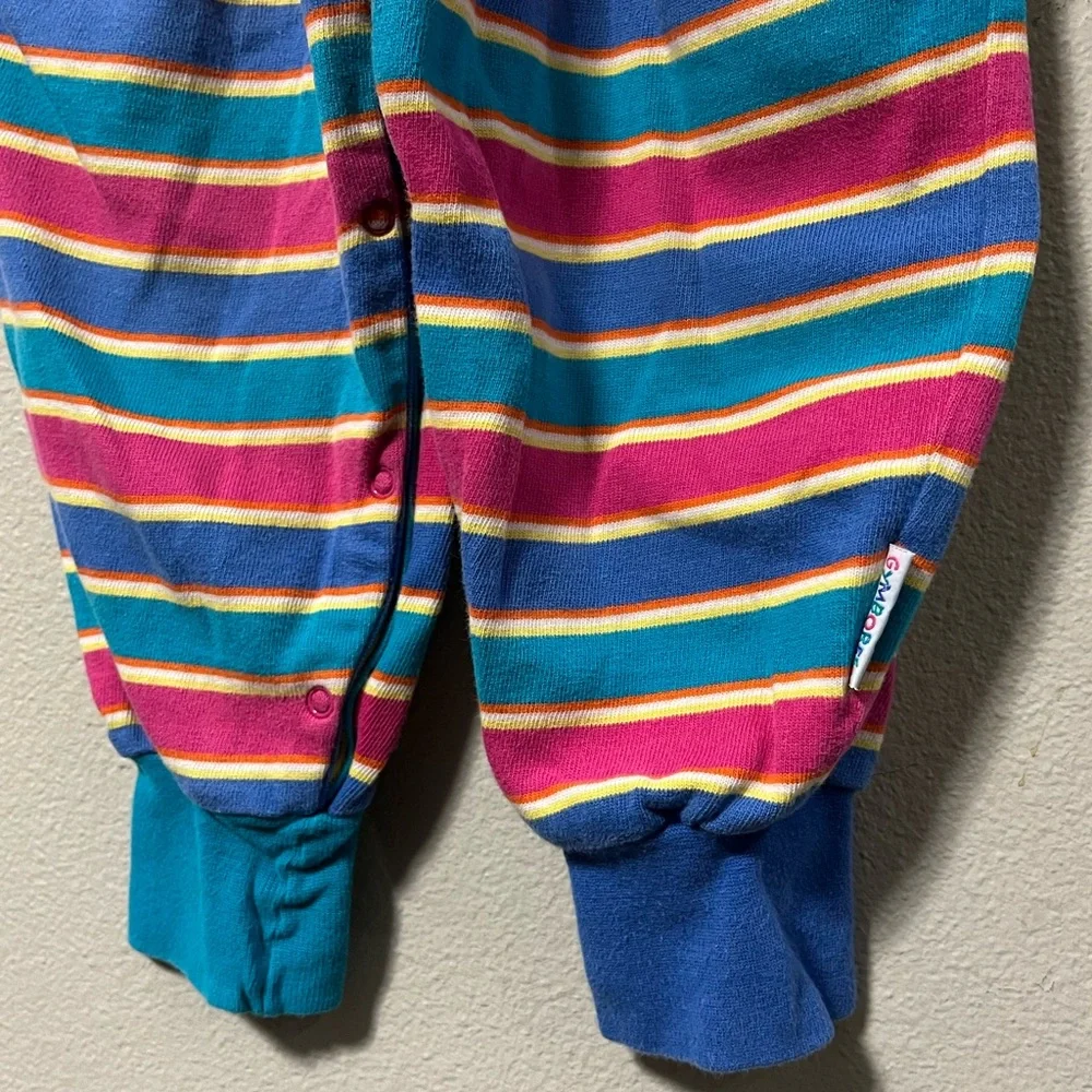 Gymboree Pink, Blue, Yellow & Teal Striped One-Piece Bodysuit